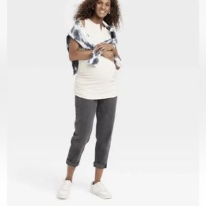 - Isabel Maternity boyfriend grey jeans frayed edges size 16 new